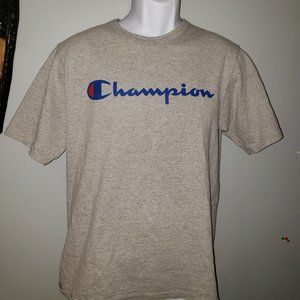 Vintage Blue Bar Champion Logo Tee